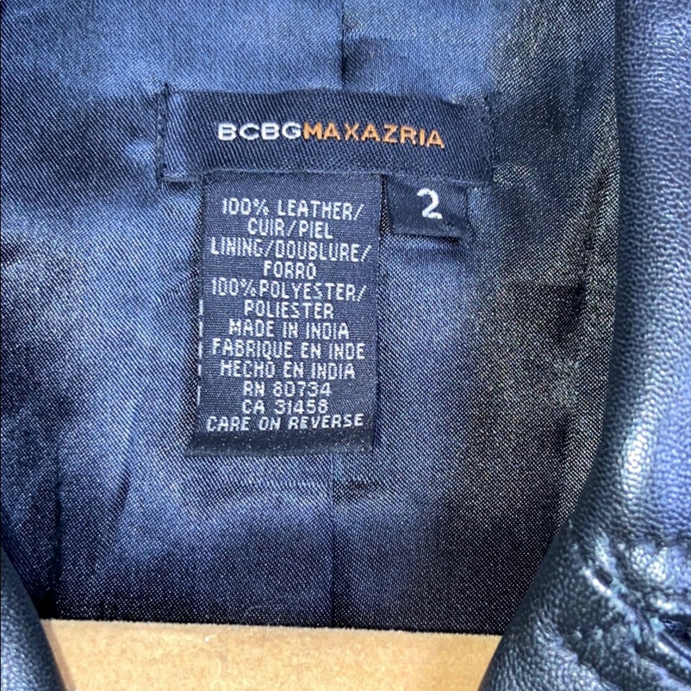 HP ✨ BCBGMaxAzria I Leather Studded Moto Jacket - Picture 2 of 15